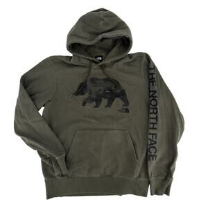 The North Face Olive Green Bear Pullover Hoodie - Medium
